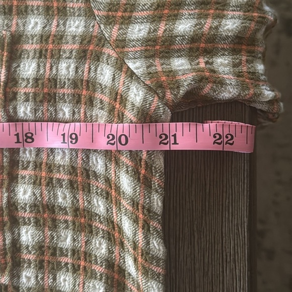 Pilcro Relaxed Plaid Button Down Shirt Moss - Picture 13 of 14